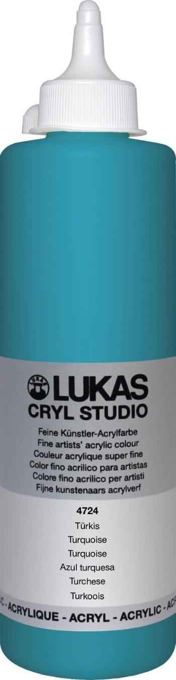 Lukas Cryl Studio Plastic Bottle Akrylová farba Turquoise 500 ml 1 ks