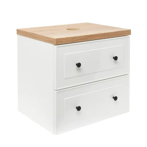 Kúpeľňová skrinka s krycou doskou Naturel Forli 80x53x46 cm biela lesk FORLI80BID