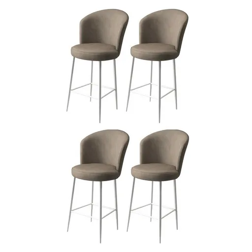 Súprava barových stoličiek Alte Cappuccino and White, 4 ks, 4 ks