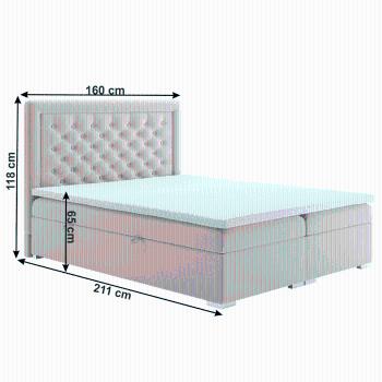 Boxspringová posteľ DORMAN Tempo Kondela 160 x 200 cm