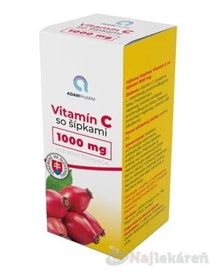 ADAMpharm Vitamín C 1000 mg so šípkami 60 kapsúl