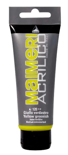 MAIMERI ACRILICO - Akrylové farby 120 - yellow greenish, 0,075 L