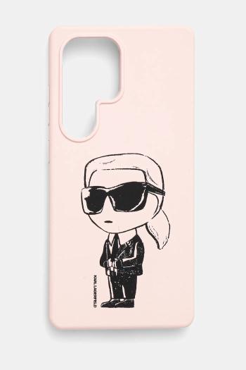 Puzdro na mobil Karl Lagerfeld Samsung Galaxy S25 Ultra ružová farba, KLHMS25LPNYKGRTP