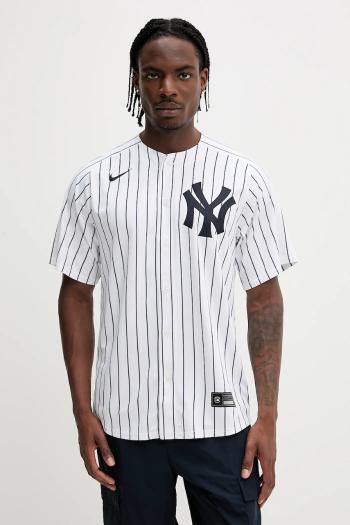 Tričko Nike New York Yankees biela farba, regular, so stojačikom, LM25-NKHO-NK-1U2