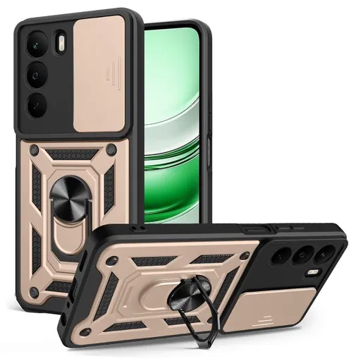 RING CAMERA Kryt s držiakom pre Realme C71 zlatý