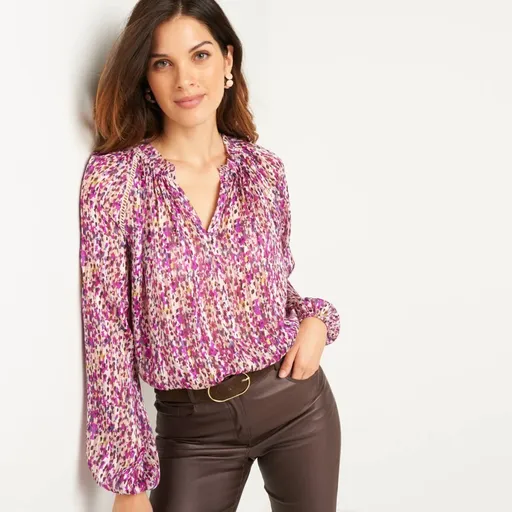 Voálová blúzka s potlačou