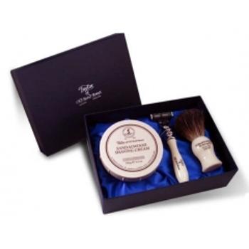 Taylor of Old Bond Street sada na holenie, holiaci strojček na Mach 3 + štetku Pure Badger + mydlo na holenie Sandalwood 150 g