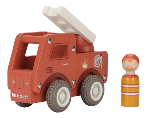LITTLE DUTCH Auto hasičské drevené