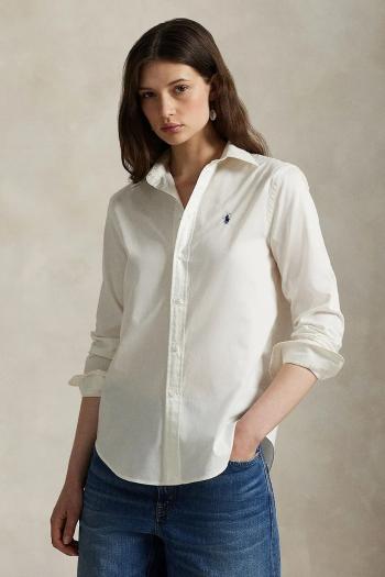 Bavlnená košeľa Polo Ralph Lauren béžová farba, regular, s klasickým golierom, 211A92177