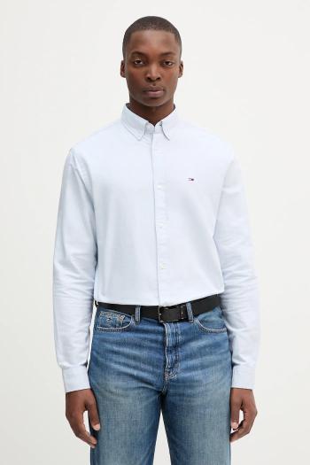 Bavlnená košeľa Tommy Jeans biela farba, regular, s golierom button-down, DM0DM21298