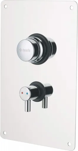DEANTE - Lisovaná mosadzná sprchová batéria, samouzatváracia, podomietková - s reguláciou teploty BBH_048P