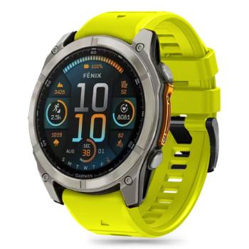 Tech-Protect Silicone Line remienok na Garmin Fenix 5x / 5x Plus / 6x / 6x Pro / 7x / 8 51mm, lime