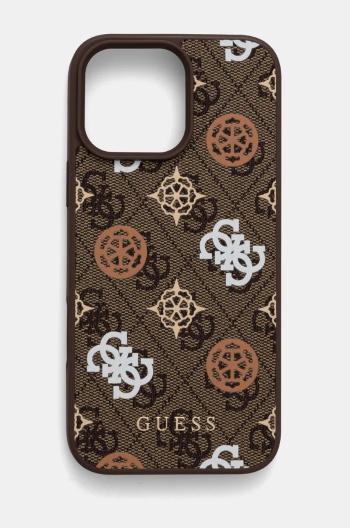 Puzdro na mobil Guess iPhone 16 Pro Max 6.9 hnedá farba, GUHMP16XP4PWPW