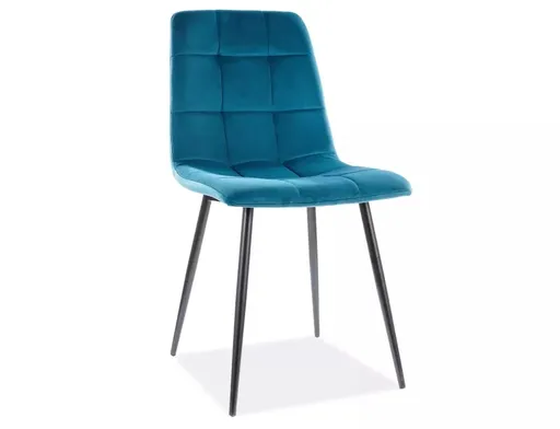 Signal Jedálenská stolička MILA VELVET Farba: Tyrkysová / Bluvel 85