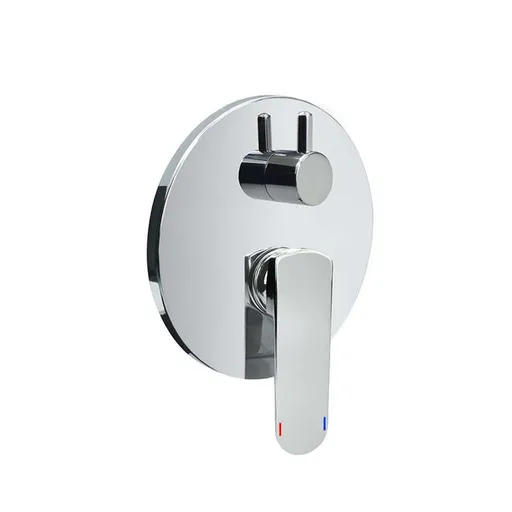 Mereo Sprchová podomietková batéria s trojcestným prepínačom, Mada, Mbox, gulatý kryt, chróm CBQ60157MA