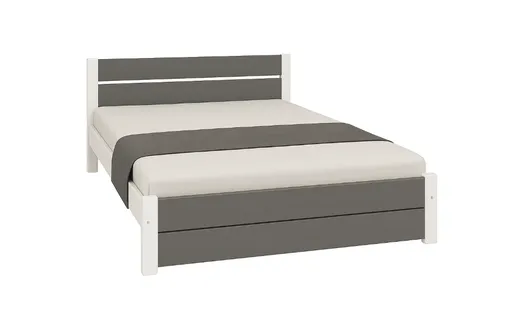 Elvisia Manželská posteľ LEA s matracom a roštom | 140 x 200 cm Farba: Sivá