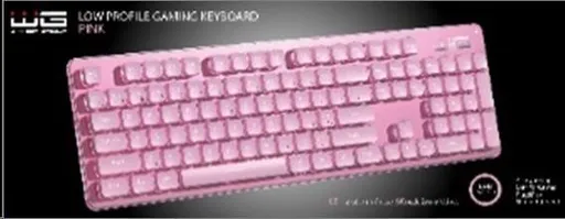 WG - Herná klávesnica WG, podsvietená, drôtová, ružová