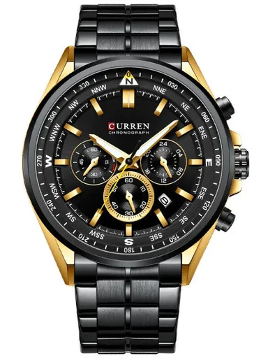 PÁNSKE HODINKY CURREN 8399 (zc016c - CHRONOGRAF + KRABIČKA