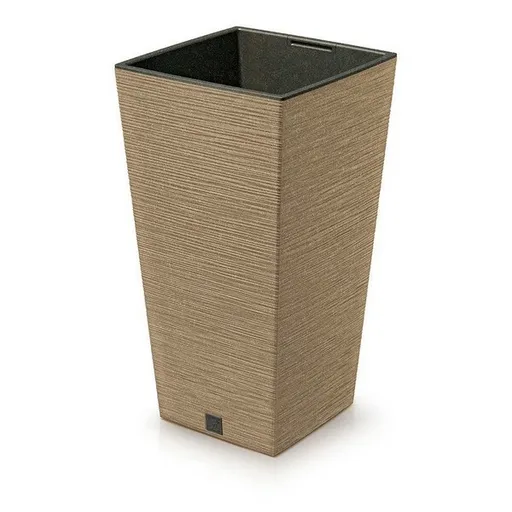 Kvetináč FURU SQUARE ECO WOOD s vložkou 39,5 cm,hnedá, L