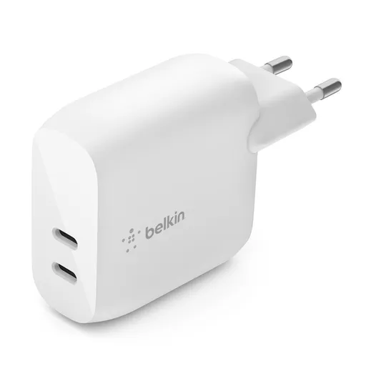 Belkin BOOST CHARGE™ Duálna 40W USB-C Power Delivery nástenná nabíjačka, biela