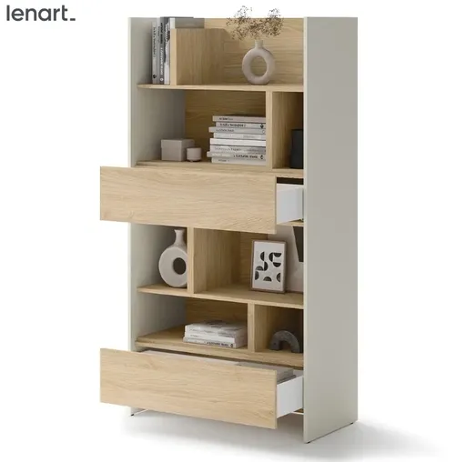 Dig-net nábytok Regál Lenart BED CONCEPT BC-27 | kašmír / dub nagano