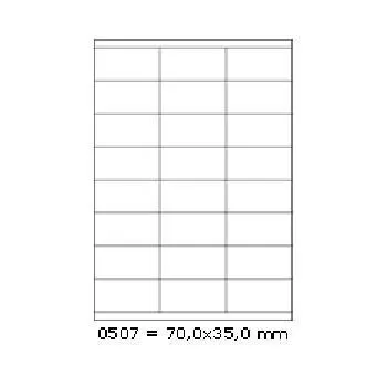 Samolepiace etikety 70 x 35 mm, 24 etikiet, A4, 100 listov