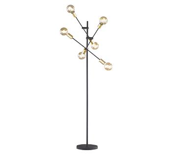 Stojaca lampa Trio Cross čierna 406700632