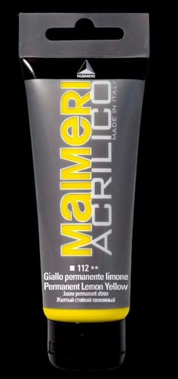 MAIMERI ACRILICO - Akrylové farby 112 - permanent yellow lemon, 0,075 L