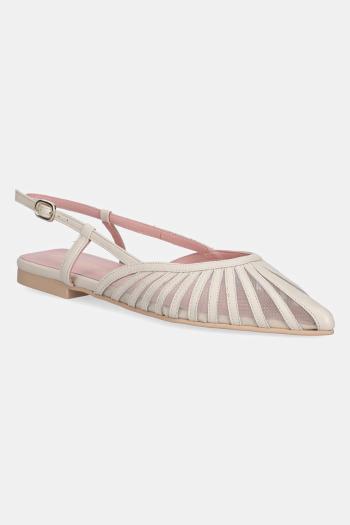Baleríny Pretty Ballerinas Yvette béžová farba, s otvorenou pätou, 52140_D