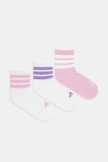 Detské ponožky adidas Performance 3-pak ružová farba, JG3693
