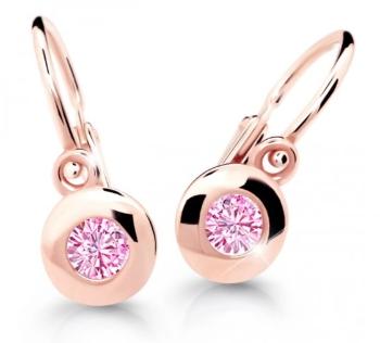 Cutie Jewellery Detské náušnice z ružového zlata C2589-10-X-4 ružová