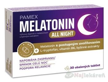 PAMEX MELATONIN ALL NIGHT TABLETY 30TBL