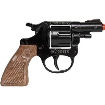 Policajný revolver kovový čierny 8 rán (8410982307363)