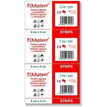 FIXAplast náplasť Strip 8 × 4 cm, 3 ks (8594027312557)