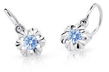 Cutie Jewellery Detské náušnice z bieleho zlata C2213-10-X-2 svetlo modrá