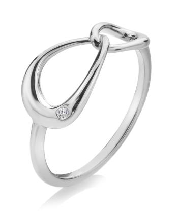 Hot Diamonds Strieborný dámsky prsteň s diamantom Sleek DR290 56 mm