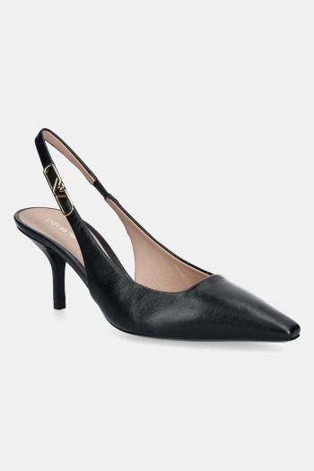 Kožené lodičky Emporio Armani čierna farba, X3E478 XF271 00002