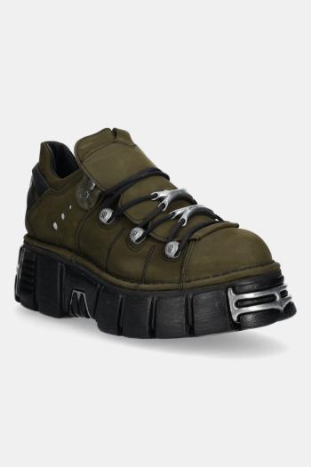 Nubukové tenisky New Rock zelená farba, M-120N-C61
