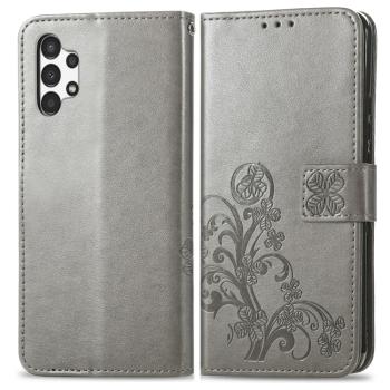 ART Peňaženkový kryt Samsung Galaxy A13 FLOWERS šedý