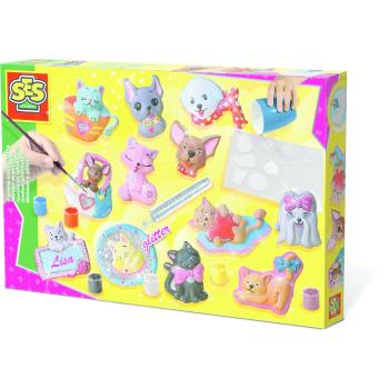 Set de turnare și desen SES Pisici șicâini