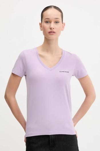Tričko Guess Jeans dámske, fialová farba, W4YI23 J1314