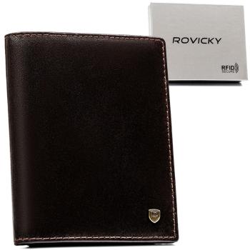 Hnedá kompaktná pánska peňaženka s RFID - Rovicky