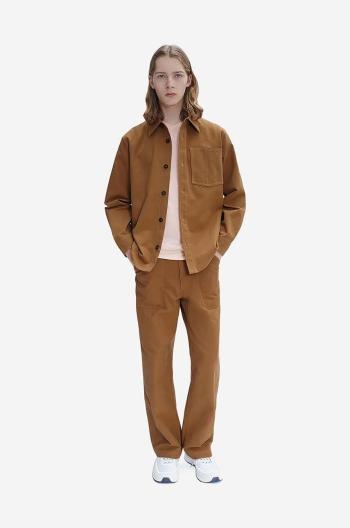 Bavlnené nohavice A.P.C. Pantalon Sydney hnedá farba, rovné H COGBJ-H08422 CARAMEL