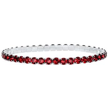 CRYSTalp Elastický tenisový náramok s červenými kryštálmi Aura 22270.SCA.E