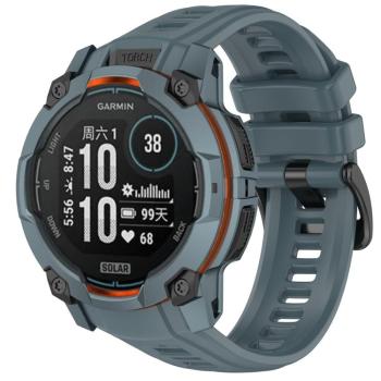SILICONE Vymeniteľný remienok pre Garmin Instinct 3 50mm šedo-modrý