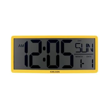 Digitálne hodiny Karlsson 6020YE žlté, 35 cm