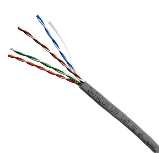 DATACOM UTP flex, Cat5e PVC, sivý, 100m, lanko