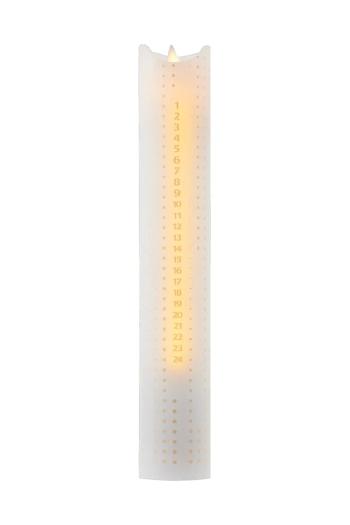 Led adventná sviečka Sirius Sara biela farba
