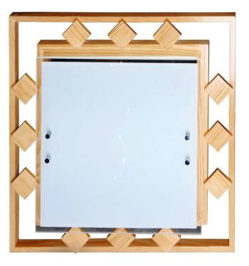 Stropné svietidlo Natura stropné svietidlo 2X60W E27 40X40X10,5 žlté