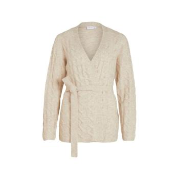 Vila  Cardigan Ella L/S - Super Light Natural Melange  Kabáty Biela